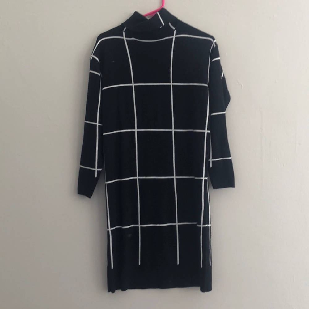 Black and White Sweater Dress